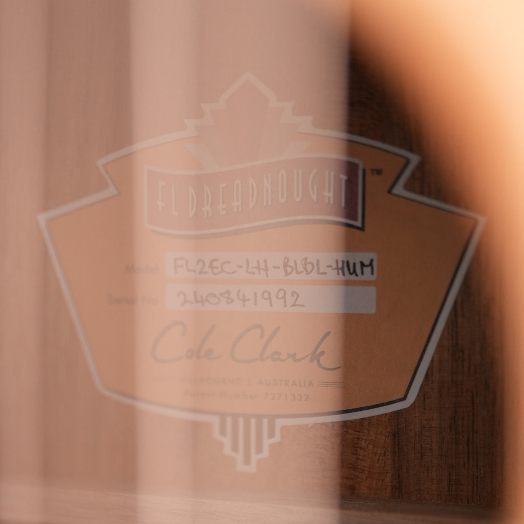 Cole Clark - FL2EC All Blackwood HB Left Handed - Acoustic/Electric Guitar