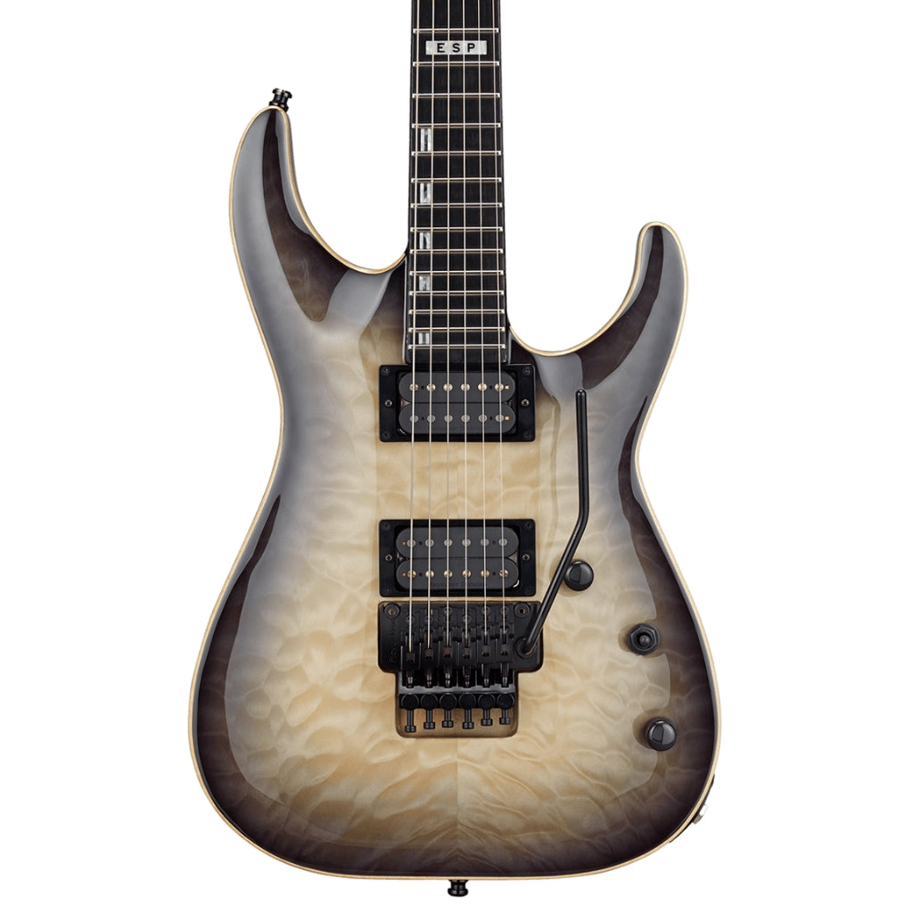 ESP - E-2 Horizon FR Quilt Maple Top Electric Guitar - Black Natural Burst