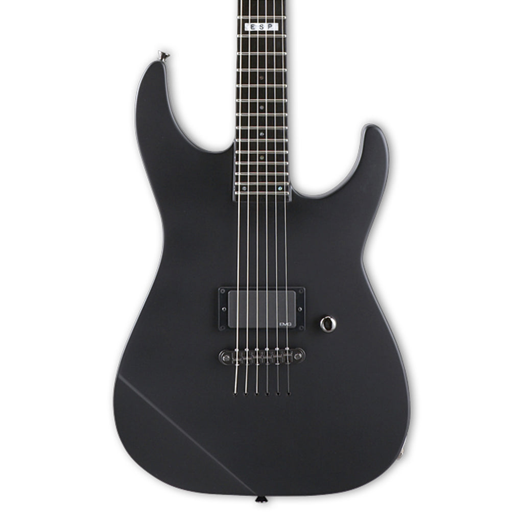 ESP E II M I Neck Thru NT Black Satin