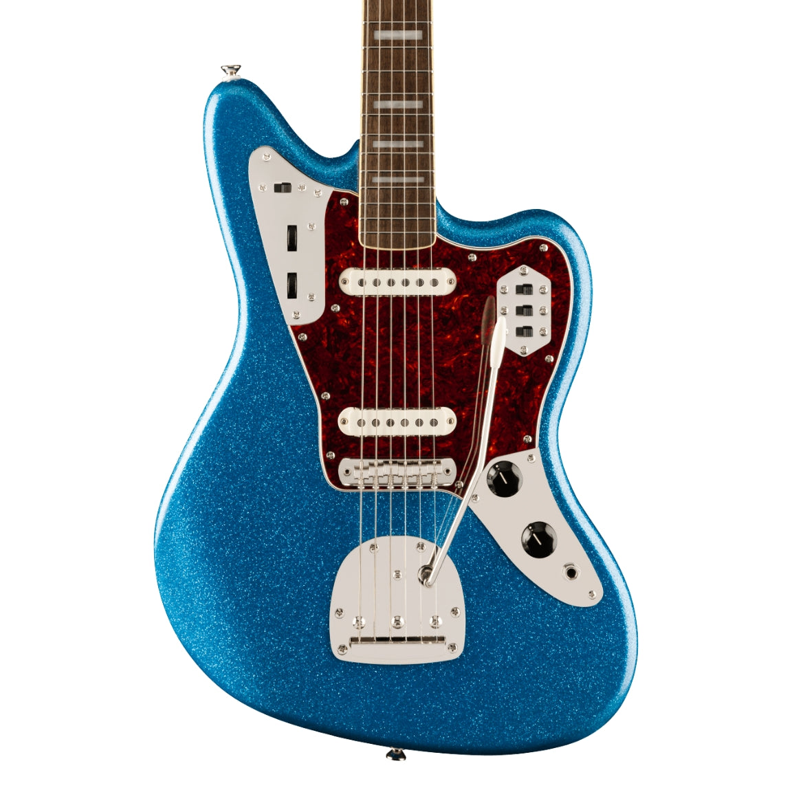 Squier - FSR Classic Vibe '70s Jaguar Electric Guitar - Blue Sparkle, Laurel Fingerboard
