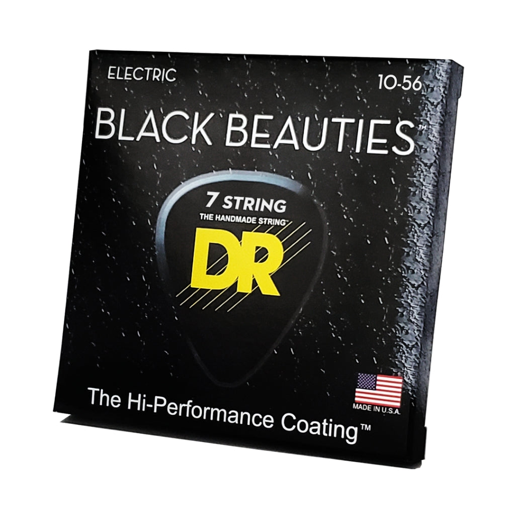 DR - Black Beauties K3 Coated Electric Guitar Strings - 7-String Medium 10-56