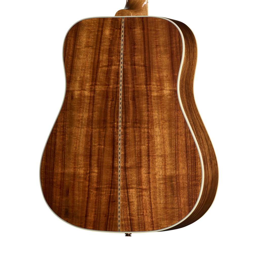 Gibson Hummingbird Elegant Koa Acoustic-Electric Guitar - Honey Burst hero back