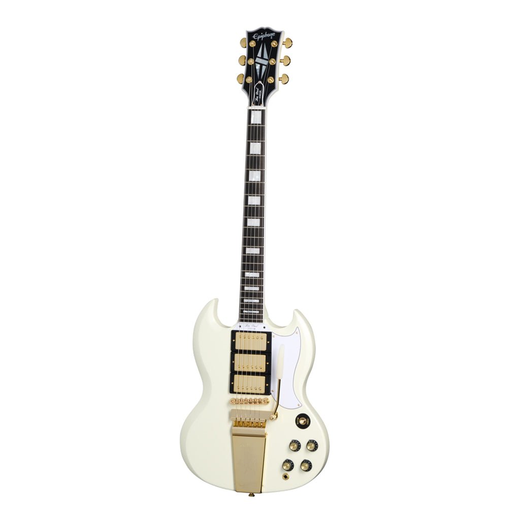 Epiphone 63 Les Paul SG Custom Maestro White with Hardcase Electric Guitars Sky Music