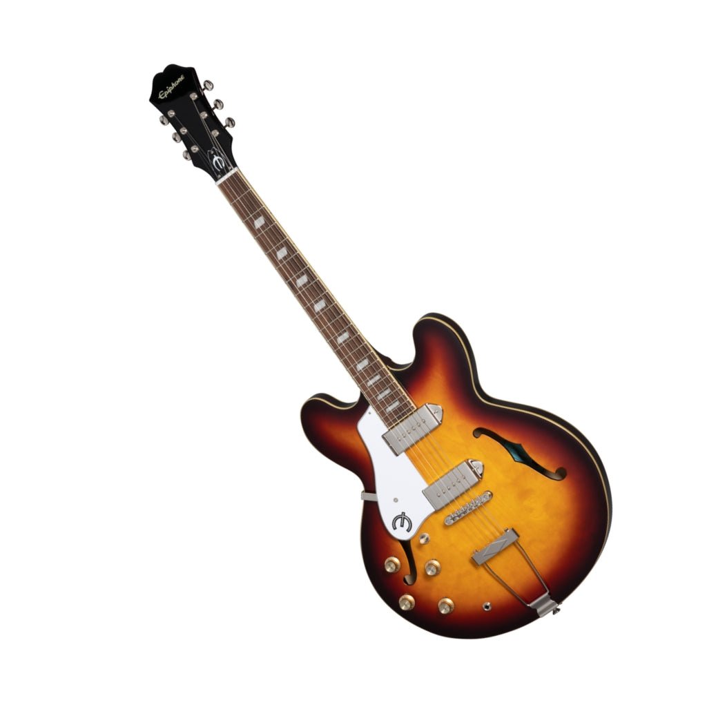 Epiphone Casino Rosewood Left Handed Hollowbody Electric Guitar - Vintage Sunburst Electric Guitars Sky Music