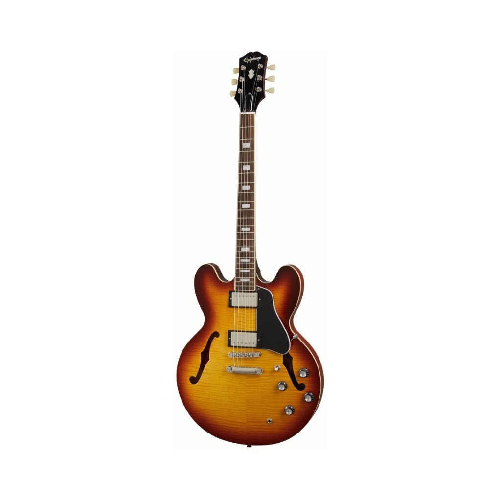 Epiphone ES-335 Figured Semi-Hollow Electric Guitar - Raspberry Tea Burst Electric Guitars Sky Music