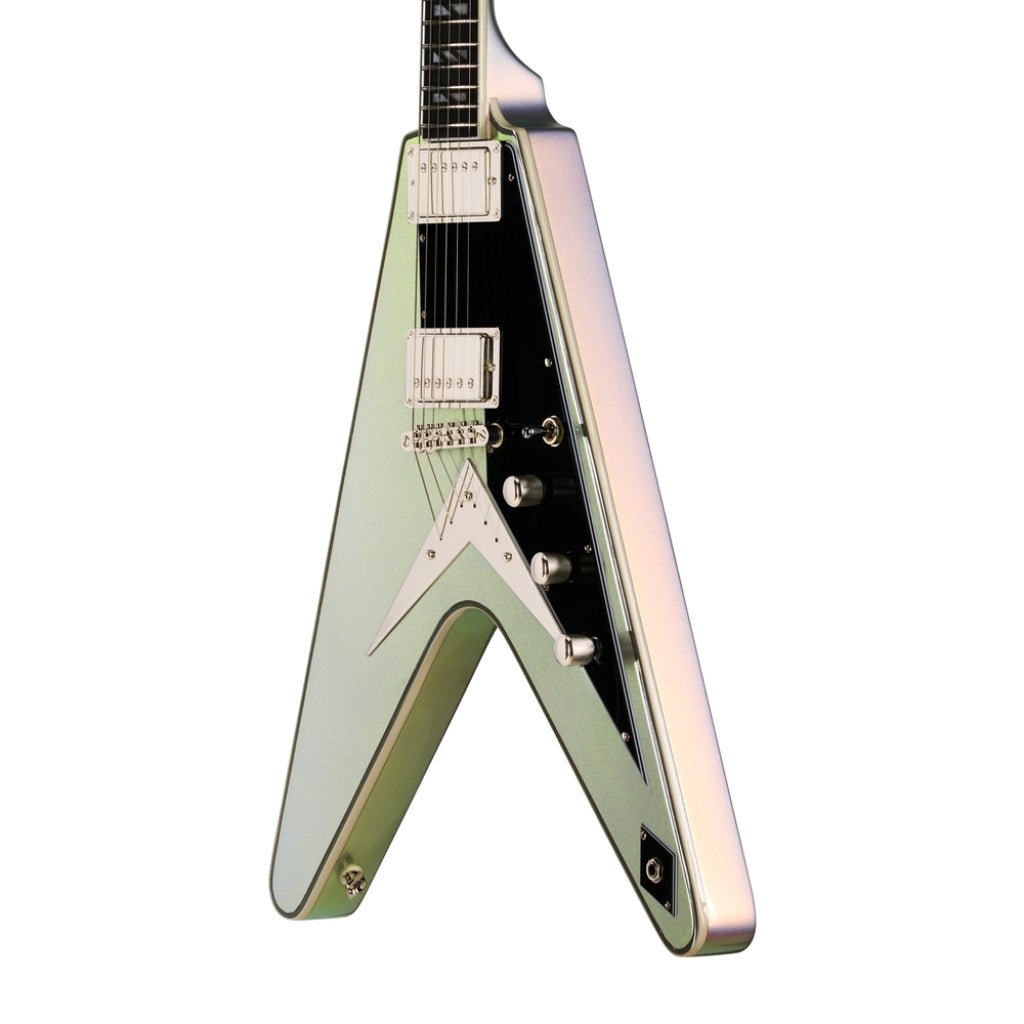 Epiphone Futura Flying V Custom Electric Guitar - Quicksilver Shift Electric Guitars Sky Music