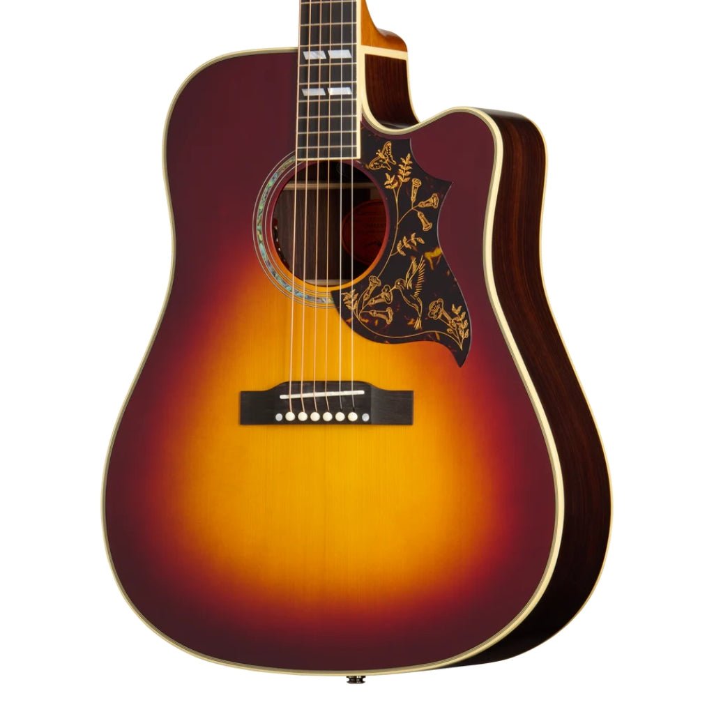 Epiphone Hummingbird Deluxe EC Acoustic-Electric Guitar - Autumn Burst Acoustic Guitars Sky Music