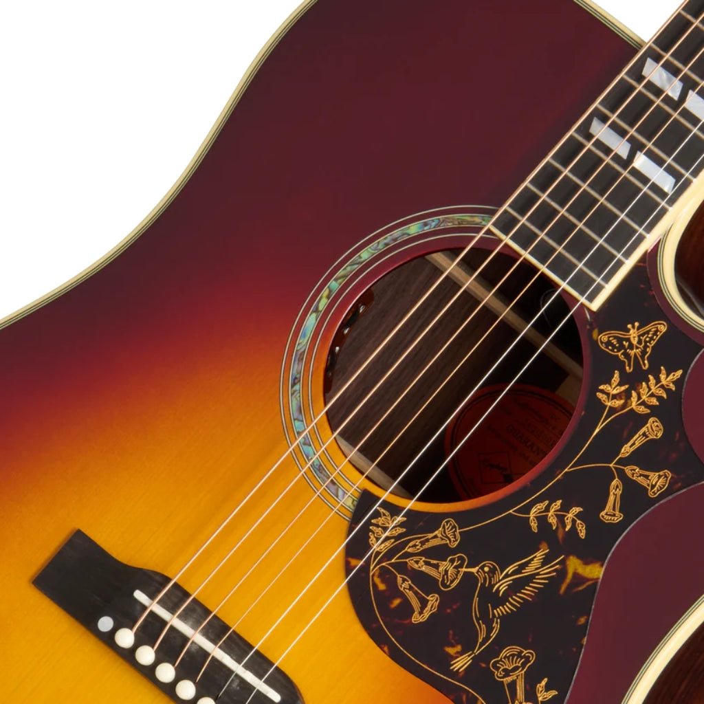 Epiphone Hummingbird Deluxe EC Acoustic-Electric Guitar - Autumn Burst Acoustic Guitars Sky Music