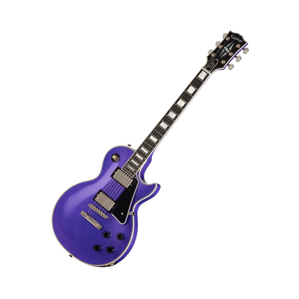 Epiphone Inspired by Gibson Custom Les Paul Custom Electric Guitar - Amethyst Sparkle Electric Guitars Sky Music