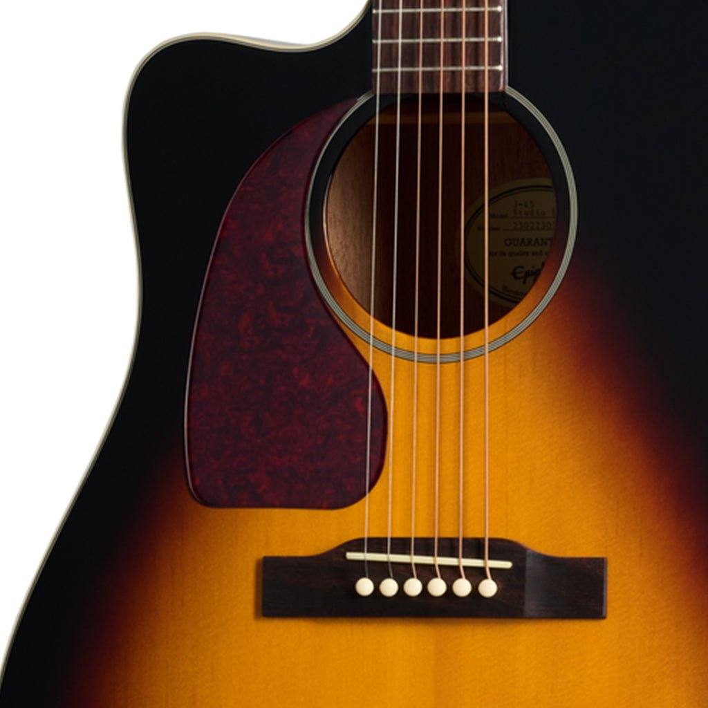 Epiphone J-45 Studio EC Left Handed - Vintage Sunburst Acoustic Guitars Sky Music