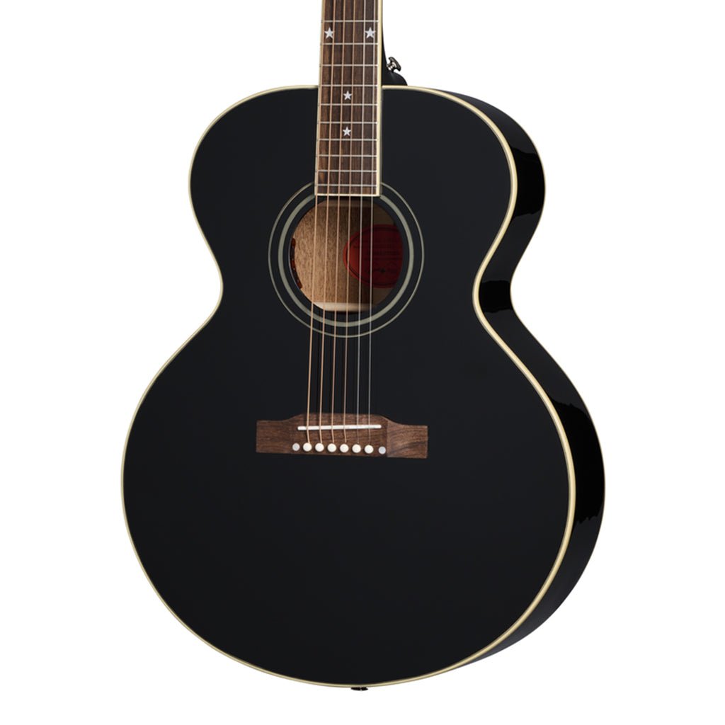 Epiphone J180 LS Ebony with Hardcase Acoustic Guitars Sky Music