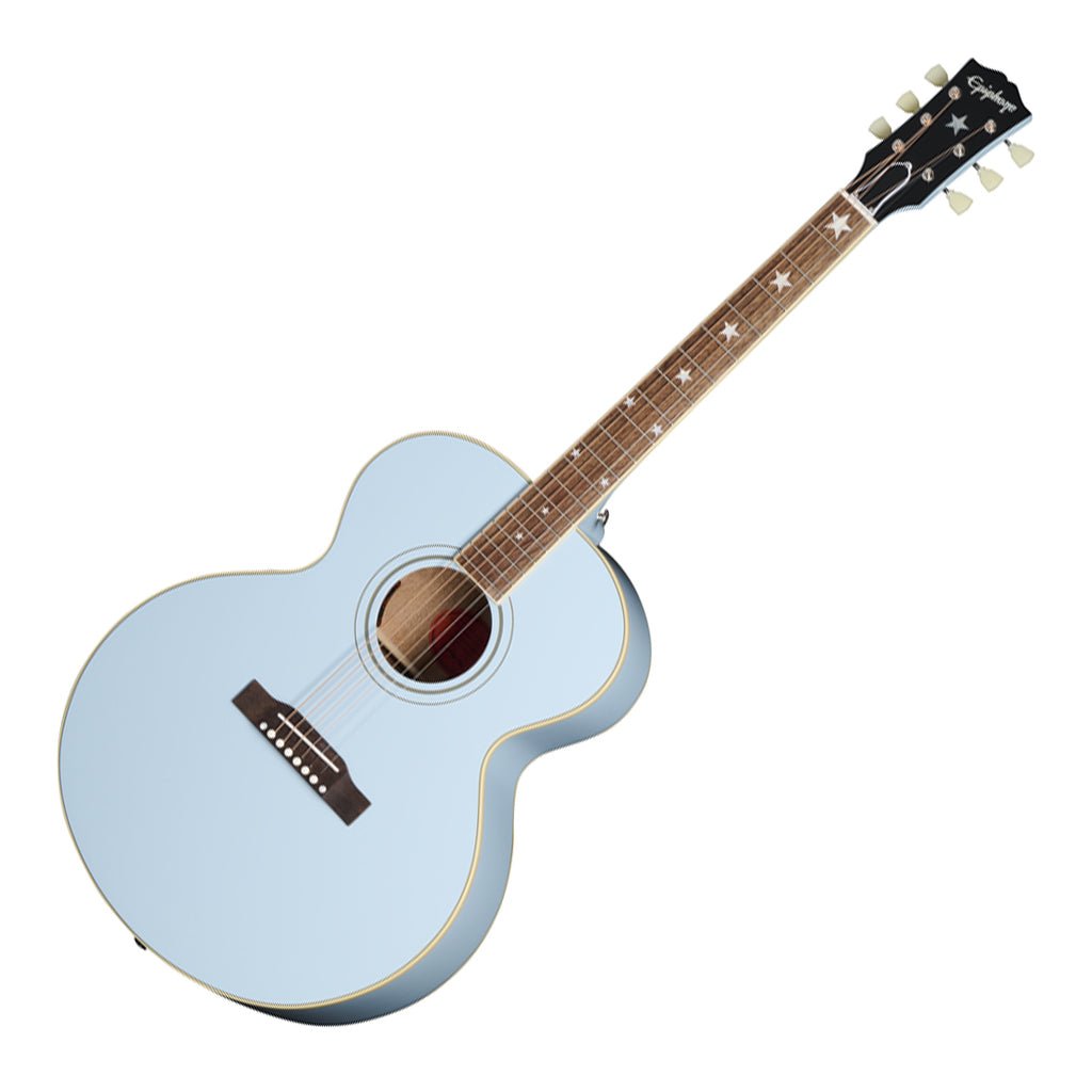 Epiphone J180 LS Frost Blue with Hardcase Acoustic Guitars Sky Music