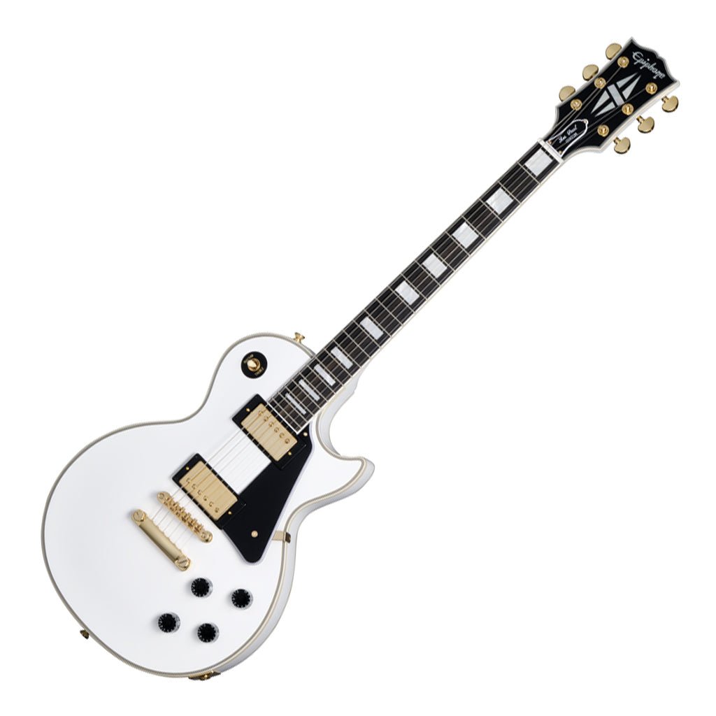 Epiphone Les Paul Custom Alpine White with Hardcase Electric Guitars Sky Music