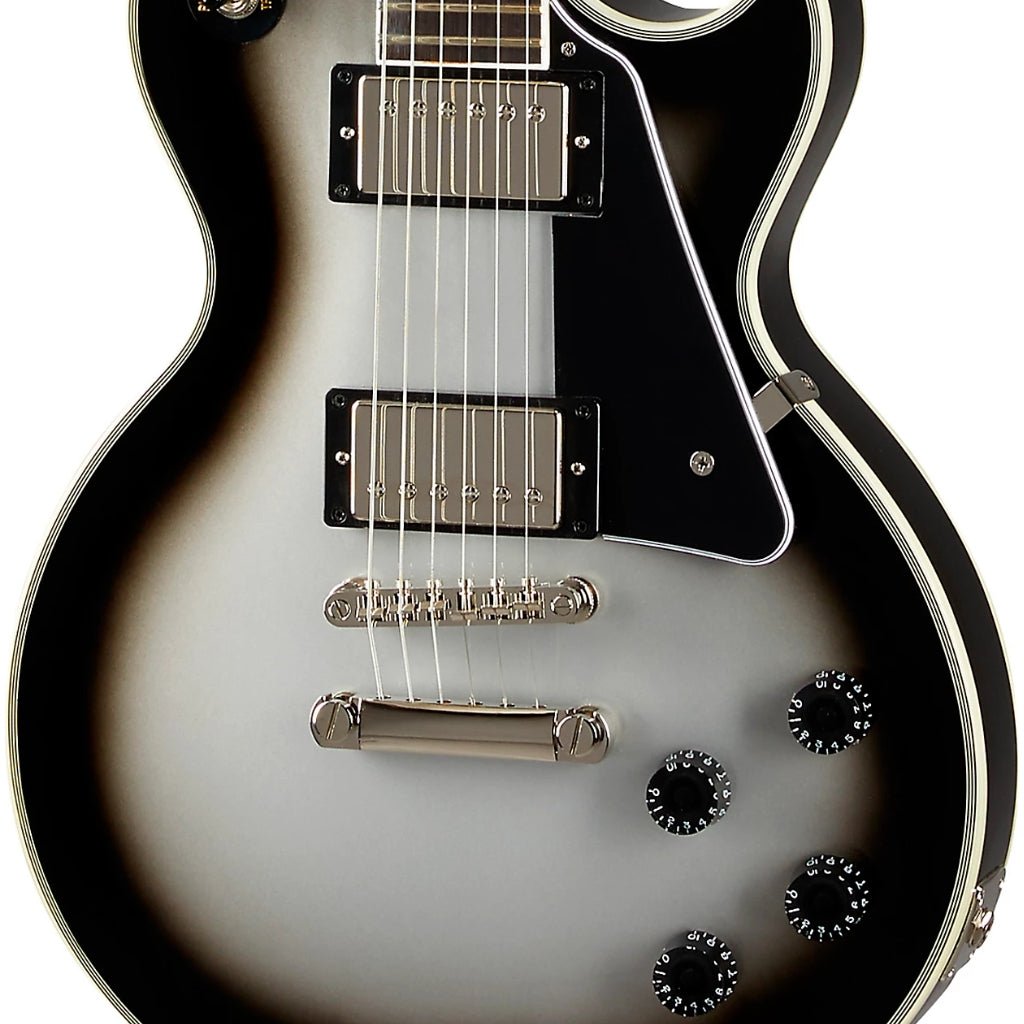 Epiphone Les Paul Custom Electric Guitar - Silverburst Electric Guitars Sky Music