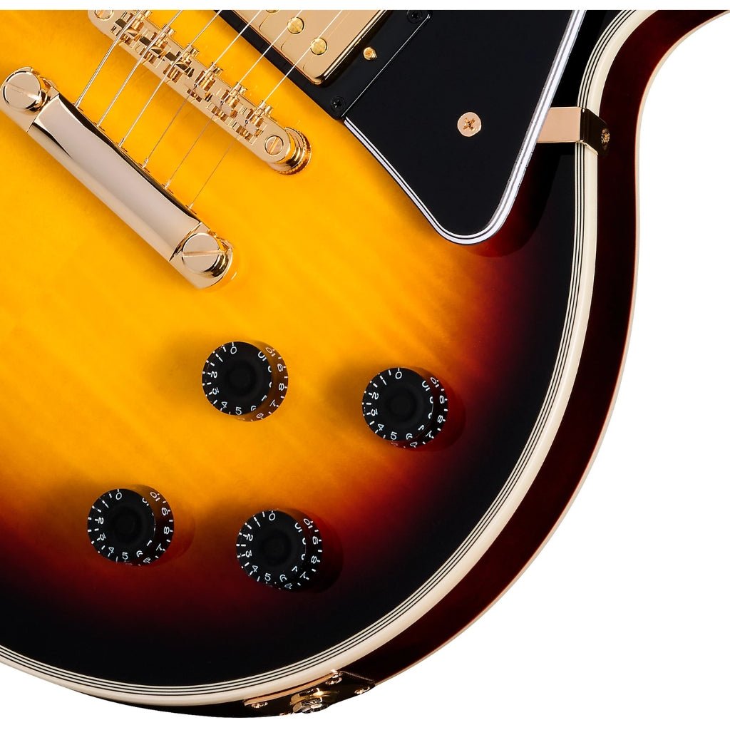 Epiphone Les Paul Custom Figured Electric Guitar - Triburst Electric Guitars Sky Music