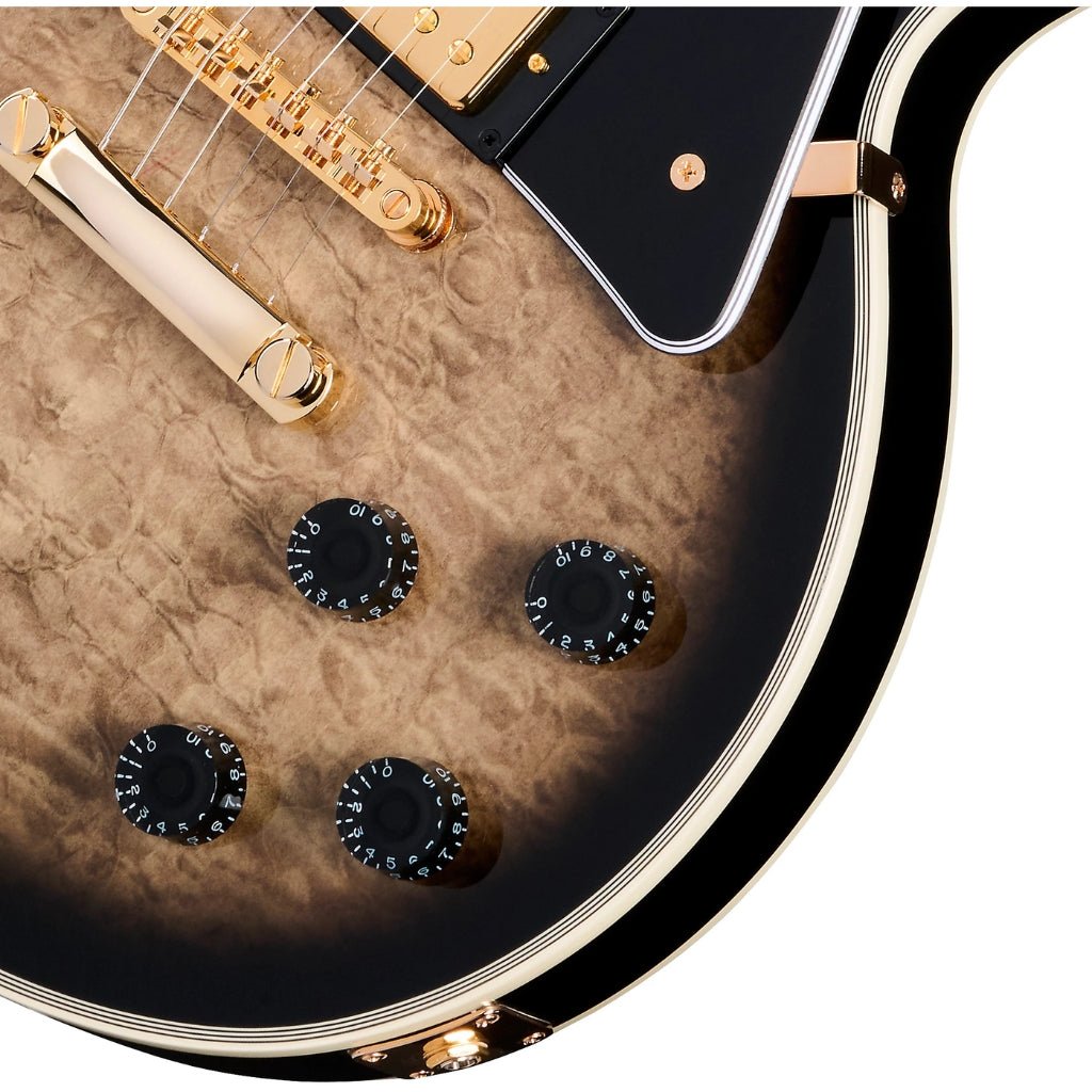 Epiphone Les Paul Custom Quilt Electric Guitar - Cobra Burst Electric Guitars Sky Music