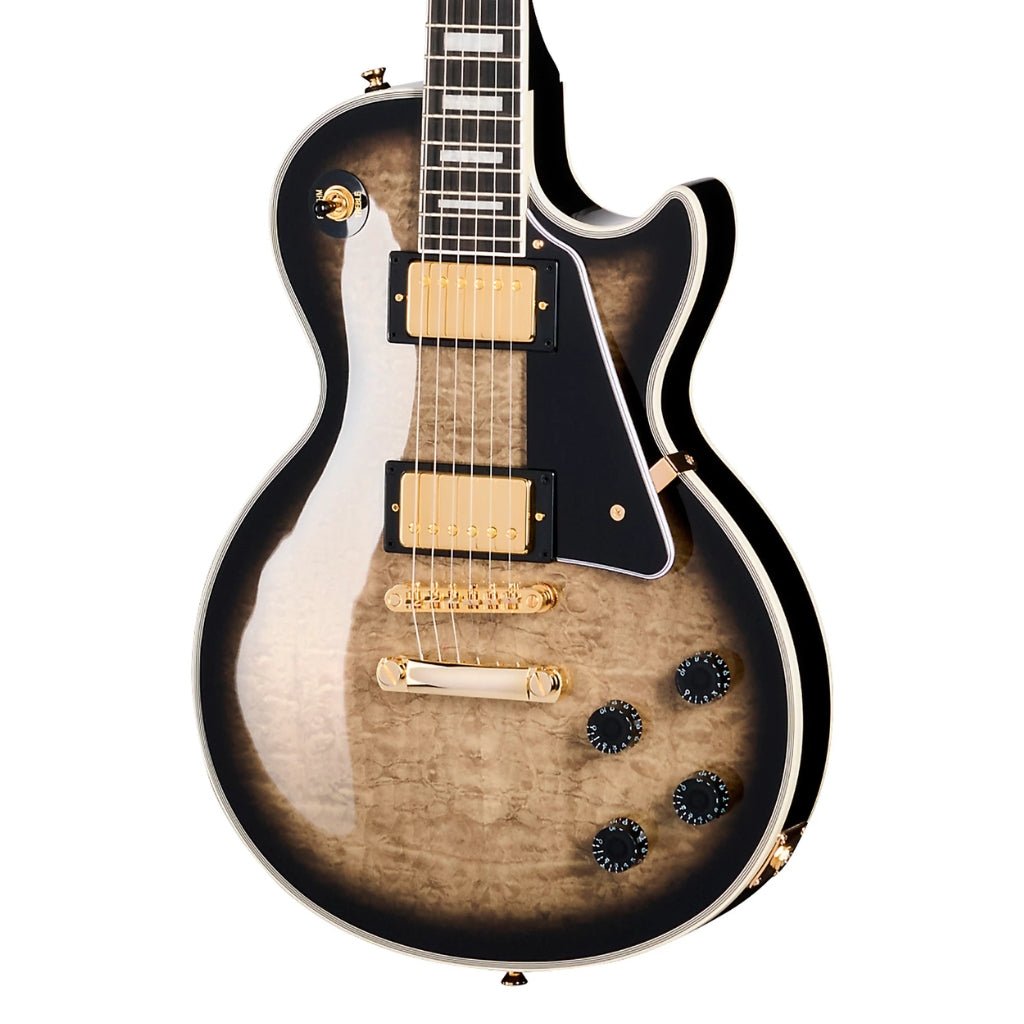 Epiphone Les Paul Custom Quilt Electric Guitar - Cobra Burst Electric Guitars Sky Music