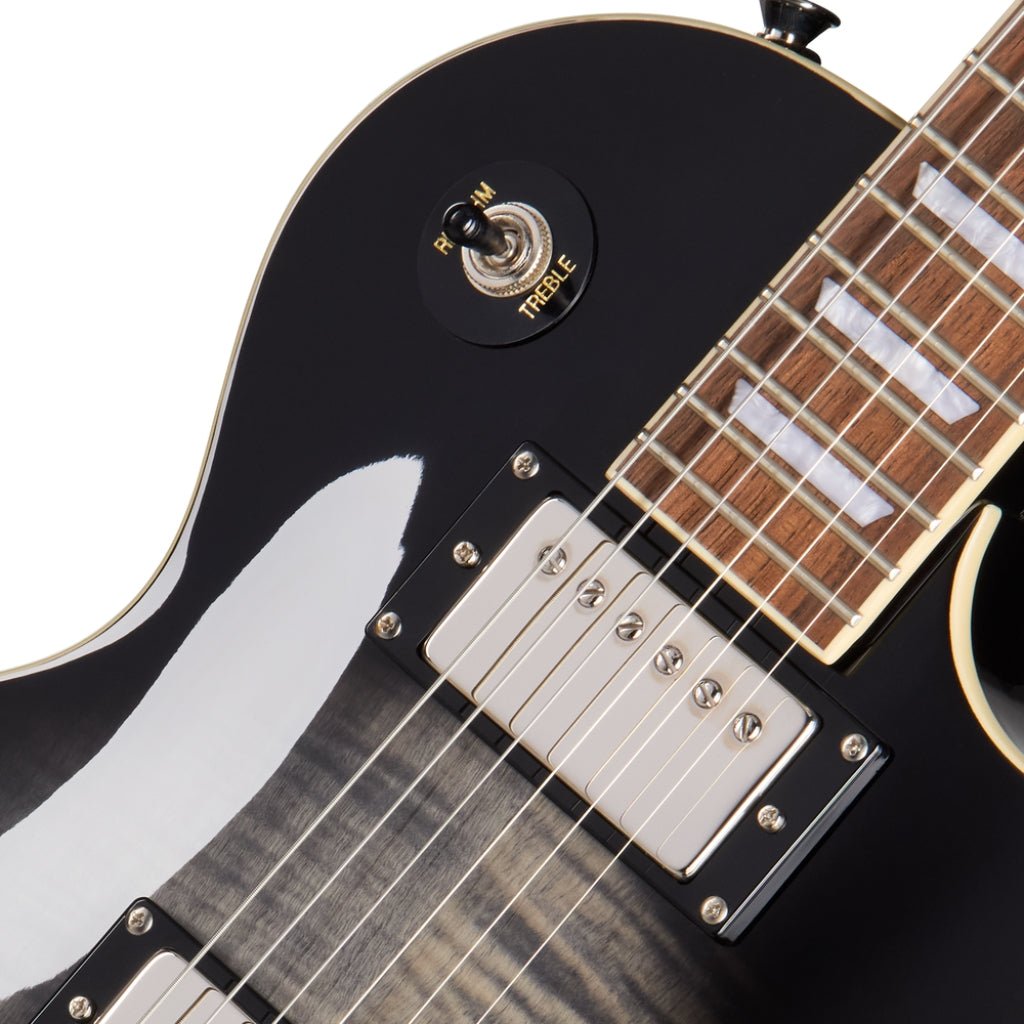 Epiphone Les Paul Tribute Electric Guitar - Transparent Ebony Burst Electric Guitars Sky Music