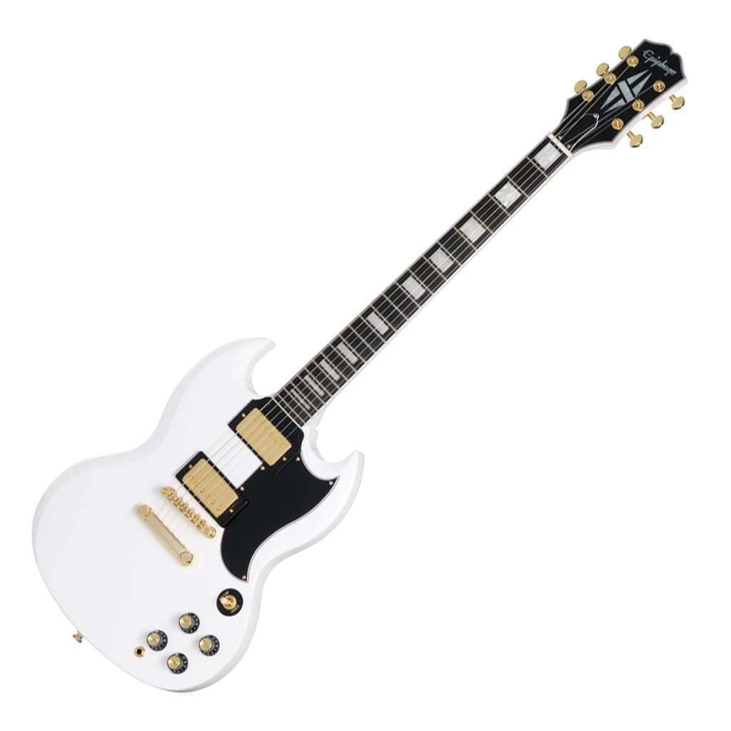 Epiphone SG Custom with Premium Gig Bag - Alpine White Electric Guitars Sky Music