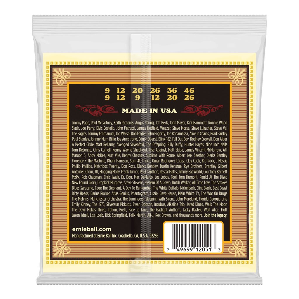 Ernie Ball Earthwood Silk and Steel Soft 12-String 80/20 Bronze Acoustic Guitar String, 9-46 Gauge Guitar Strings Sky Music