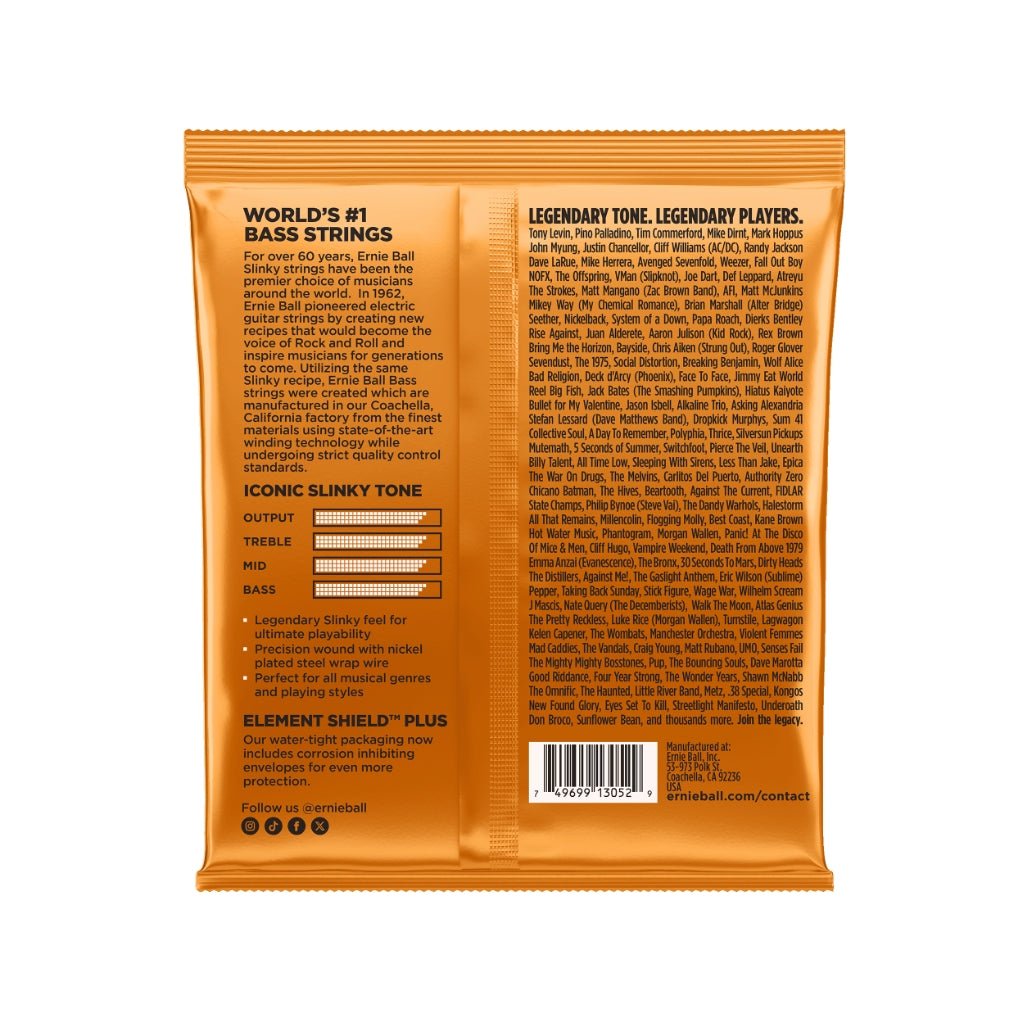 Ernie Ball Hybrid Slinky Nickel Wound 5-String Electric Bass Strings - 45-135 Bass Strings Sky Music