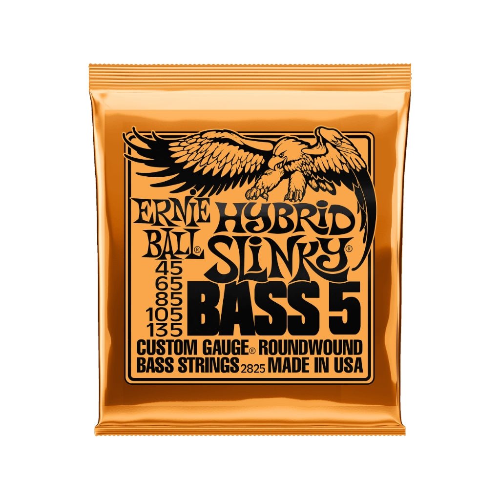 Ernie Ball Hybrid Slinky Nickel Wound 5-String Electric Bass Strings - 45-135 Bass Strings Sky Music