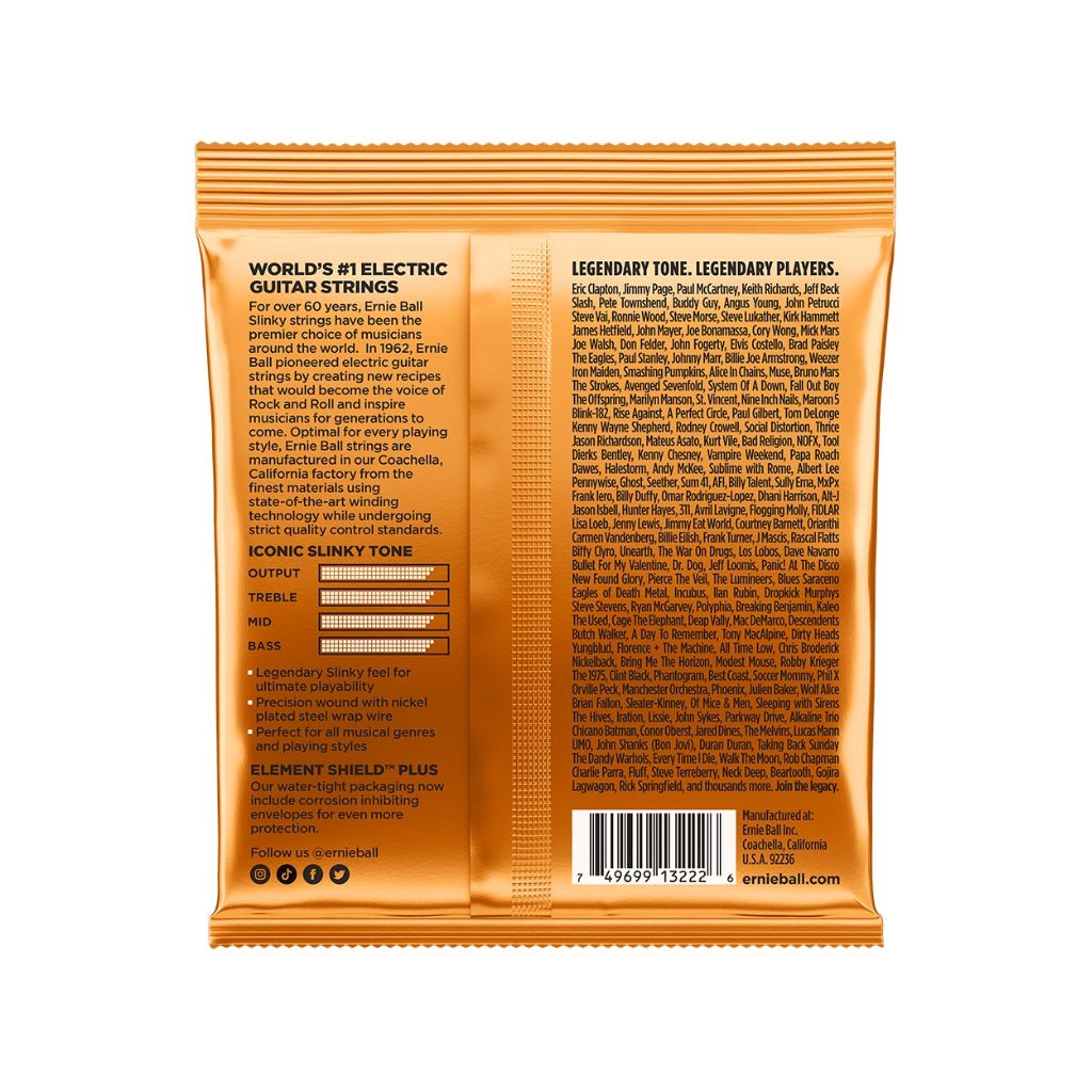 Ernie Ball Hybrid Slinky Nickel Wound 9-46 Electric Guitar Strings - 3 Pack Fretted Instrument Strings Sky Music