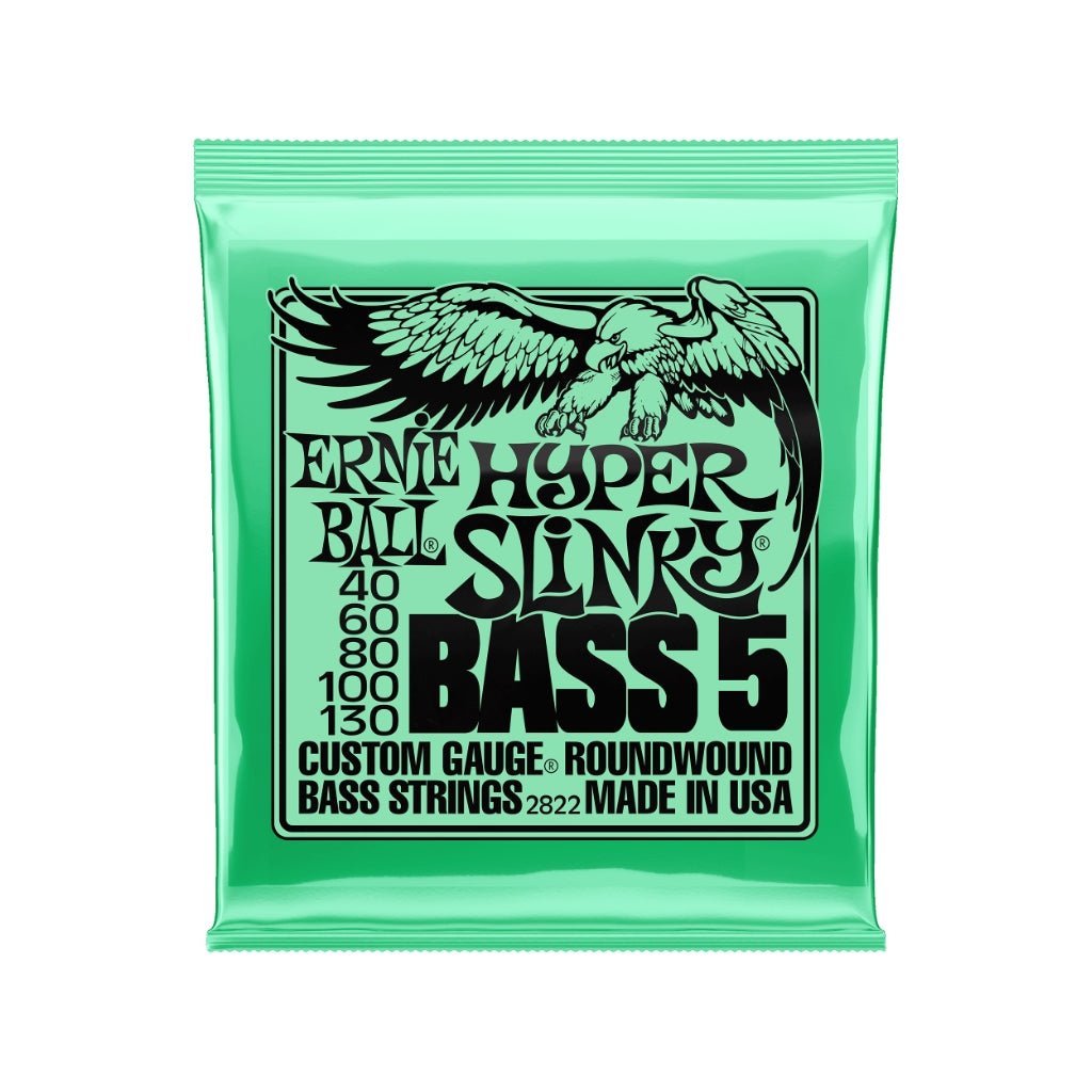 Ernie Ball Hyper Slinky Nickel Wound 5-String Electric Bass Strings - 40-130 Bass Strings Sky Music