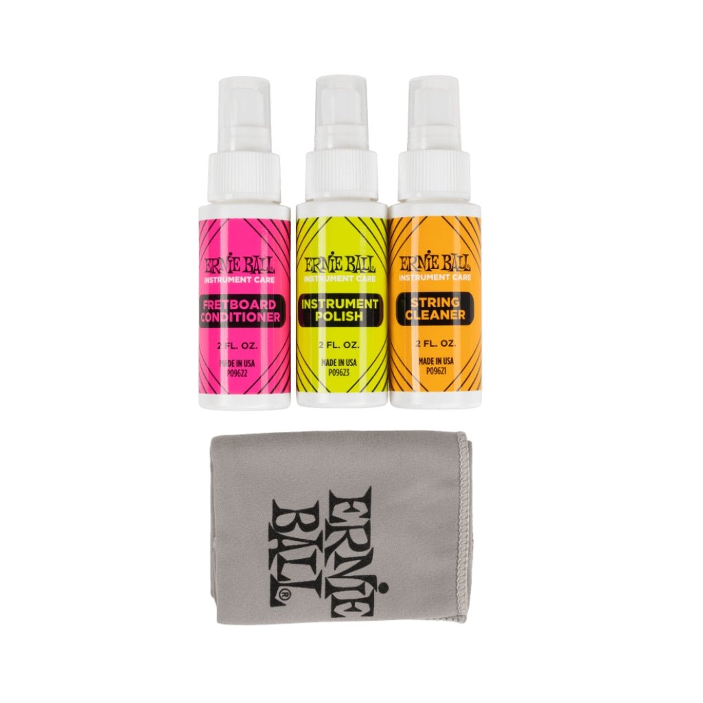 Ernie Ball Instrument Care 3-pack w/Microfibre Polish Cloth Instrument Care Products Sky Music