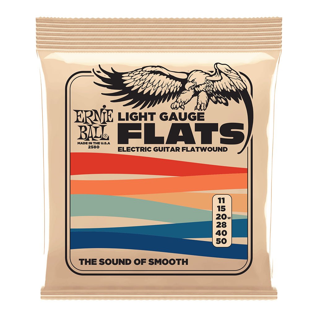 Ernie Ball Light Flatwound Electric Guitar Strings - 11-50 Gauge Guitar Strings Sky Music