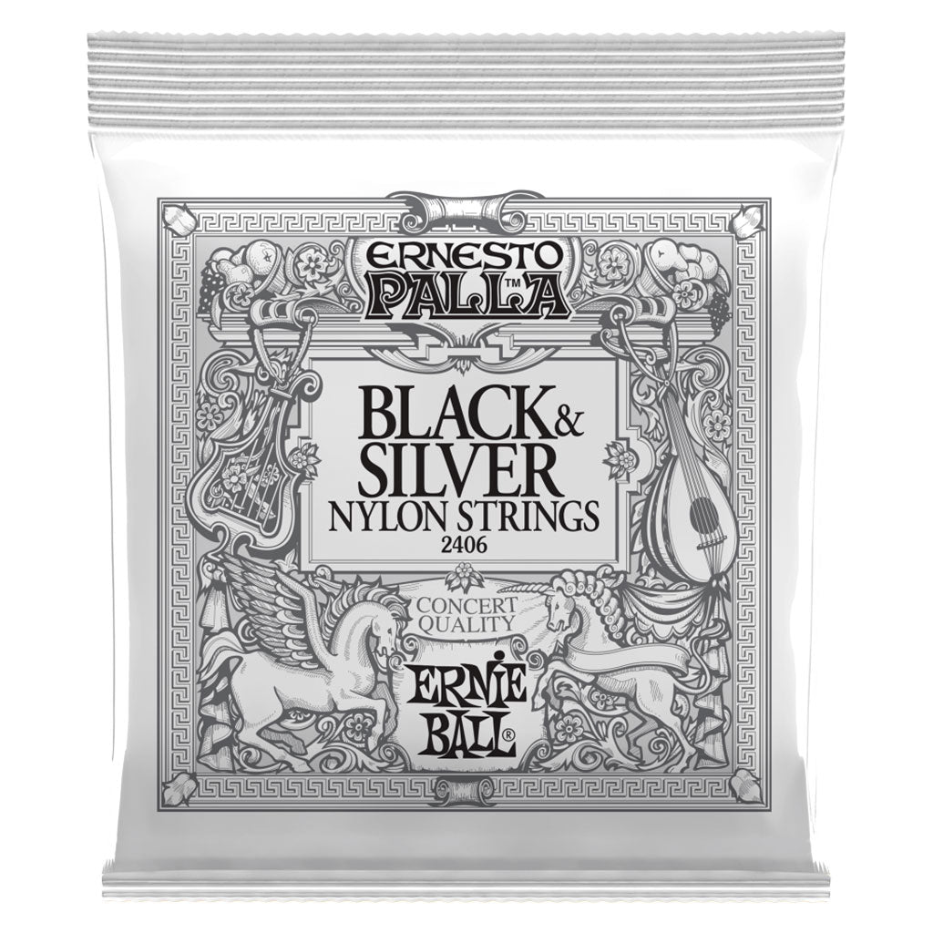 Ernie Ball Ernesto Palla Black & Silver Nylon Classical Guitar Strings