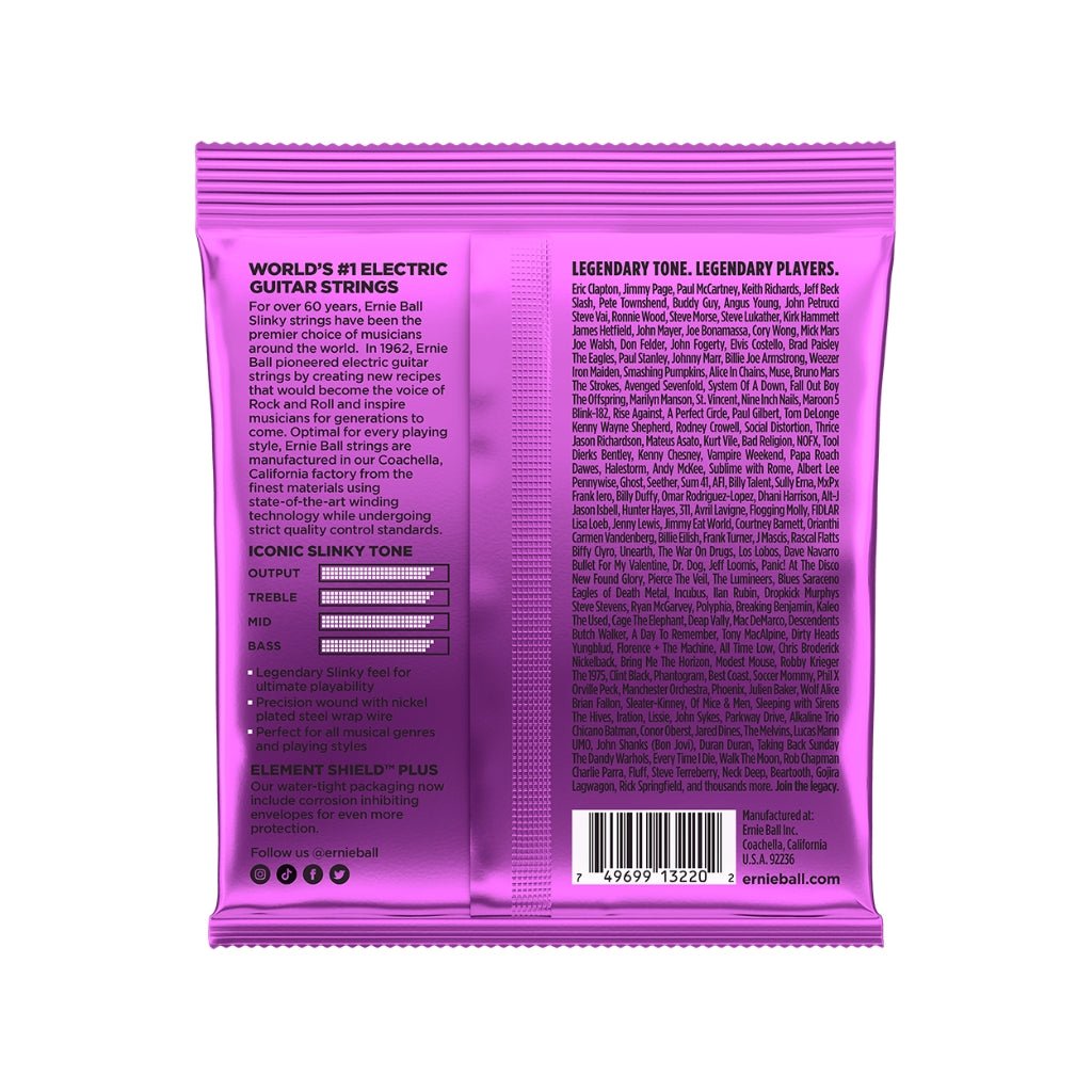 Ernie Ball Power Slinky Nickel Wound 11-48 Electric Guitar Strings - 3 Pack Fretted Instrument Strings Sky Music