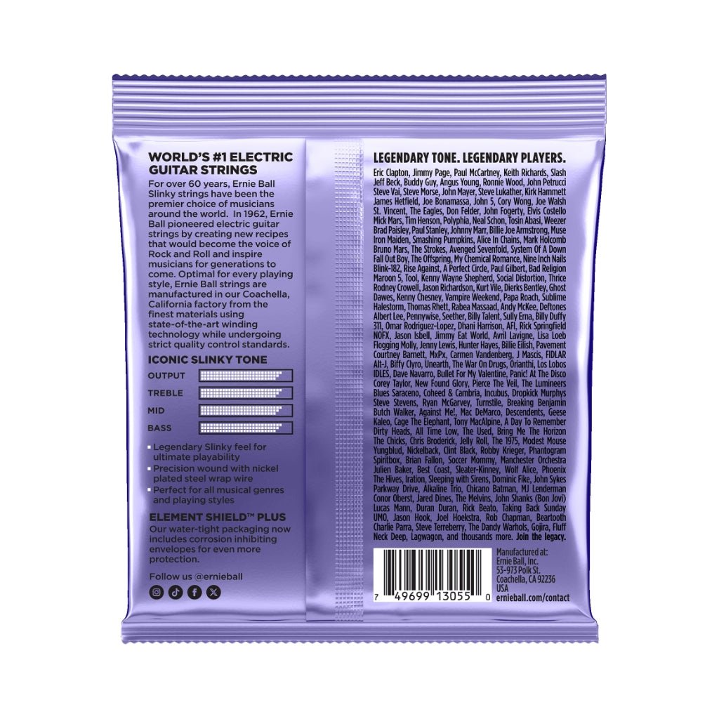Ernie Ball Silky Slinky Nickel Wound Electric Guitar Strings - 9.5-48 Guitar Strings Sky Music