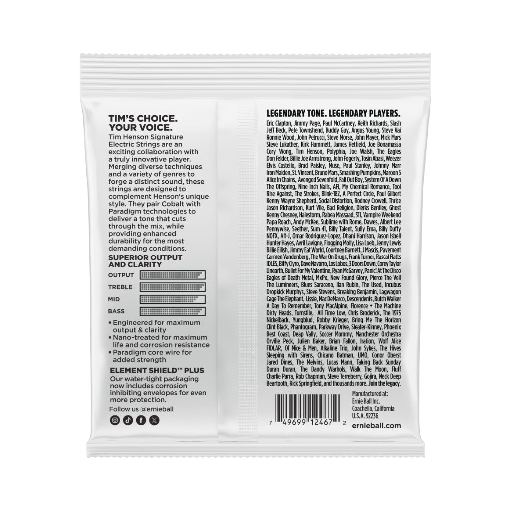 Ernie Ball Tim Henson Signature Electric Guitar Strings - .0095-.046 Guitar Strings Sky Music