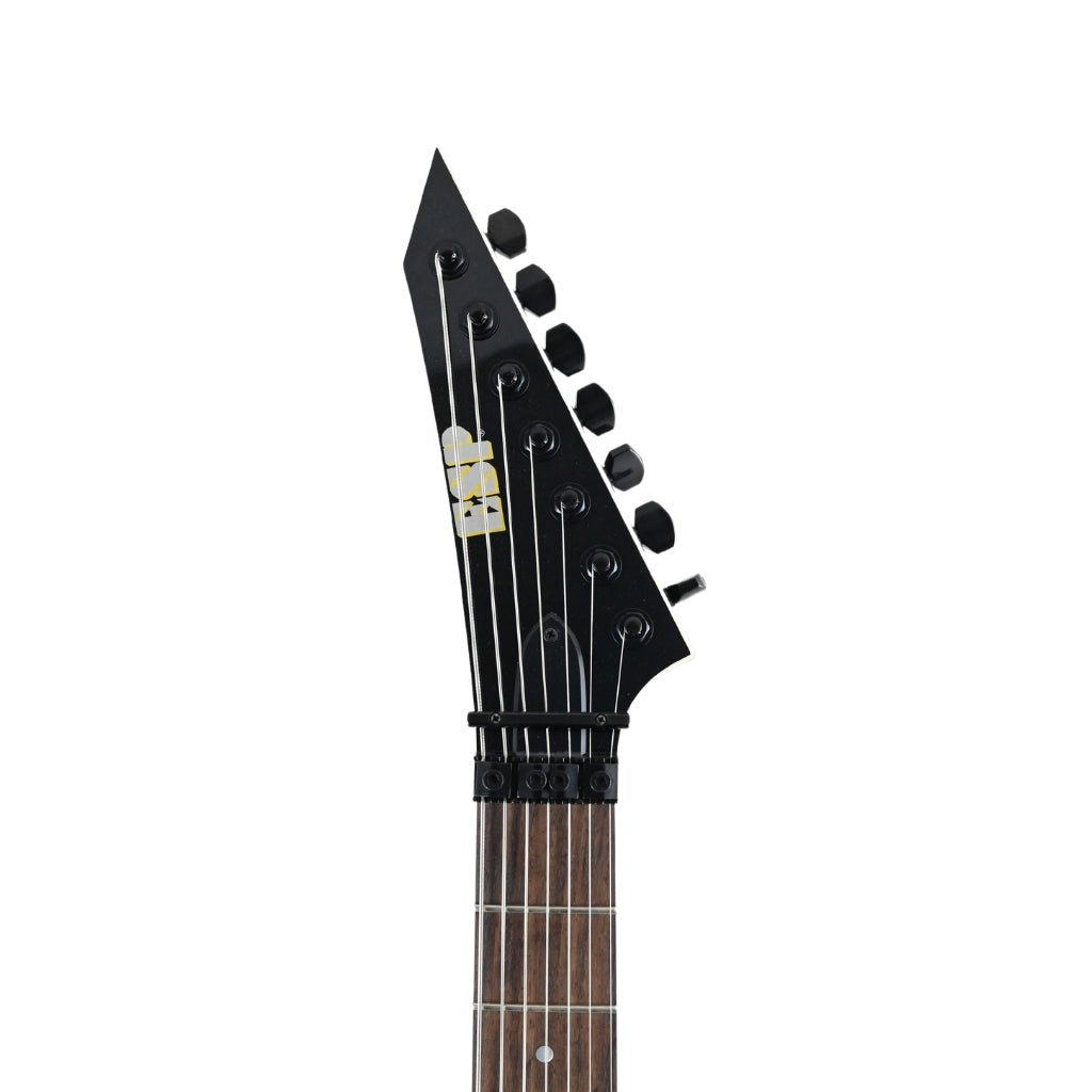 ESP Custom Shop 7-String Electric Guitar w/ Floyd Rose & EMG Pickups - Gloss Black Electric Guitars Sky Music