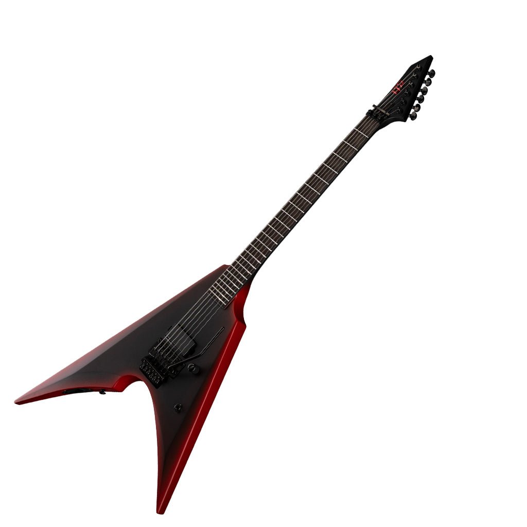 ESP LTD Arrow Black Metal Electric Guitar - Black Red Burst Satin Electric Guitars Sky Music