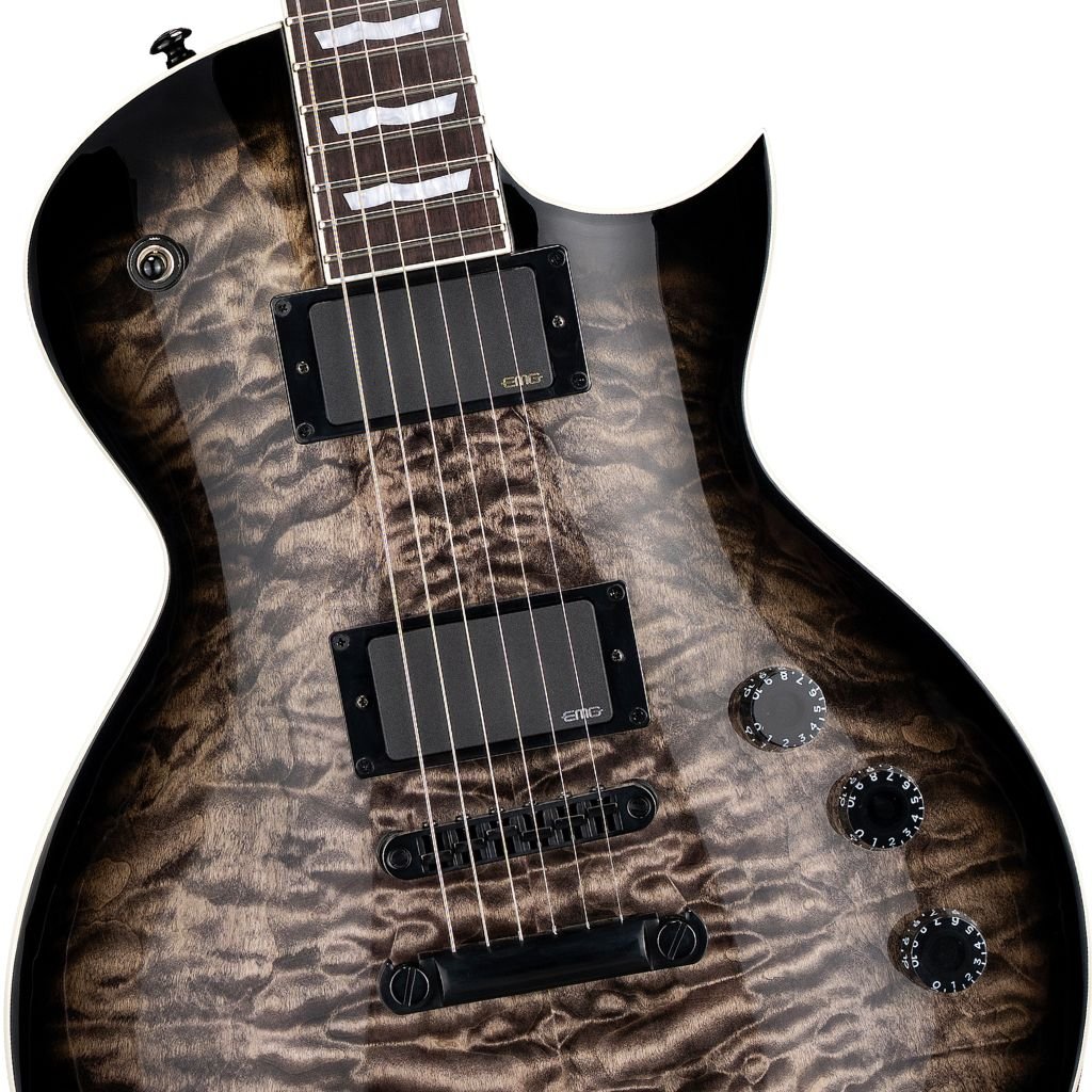 ESP LTD Eclipse EC-400 Quilted Maple Electric Guitar - See Thru Black Sunburst Electric Guitars Sky Music