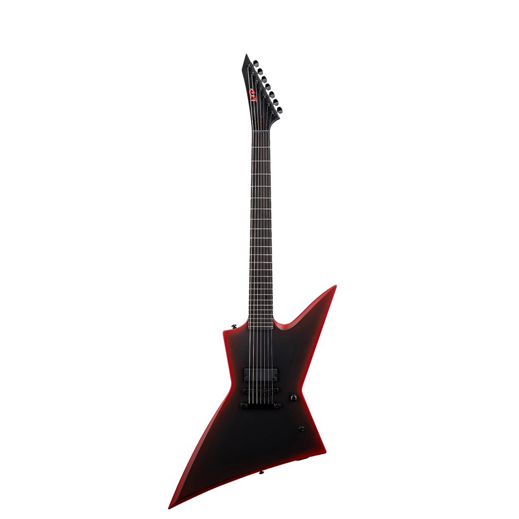 ESP LTD EXL-7 Black Metal Electric Guitar - Black Red Burst Satin Electric Guitars Sky Music