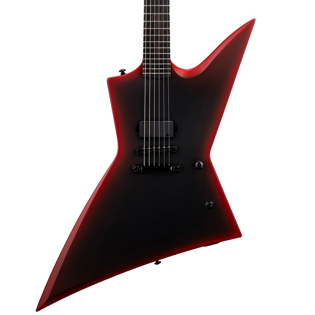 ESP LTD EXL Black Metal Electric Guitar - Black Red Burst Satin Electric Guitars Sky Music