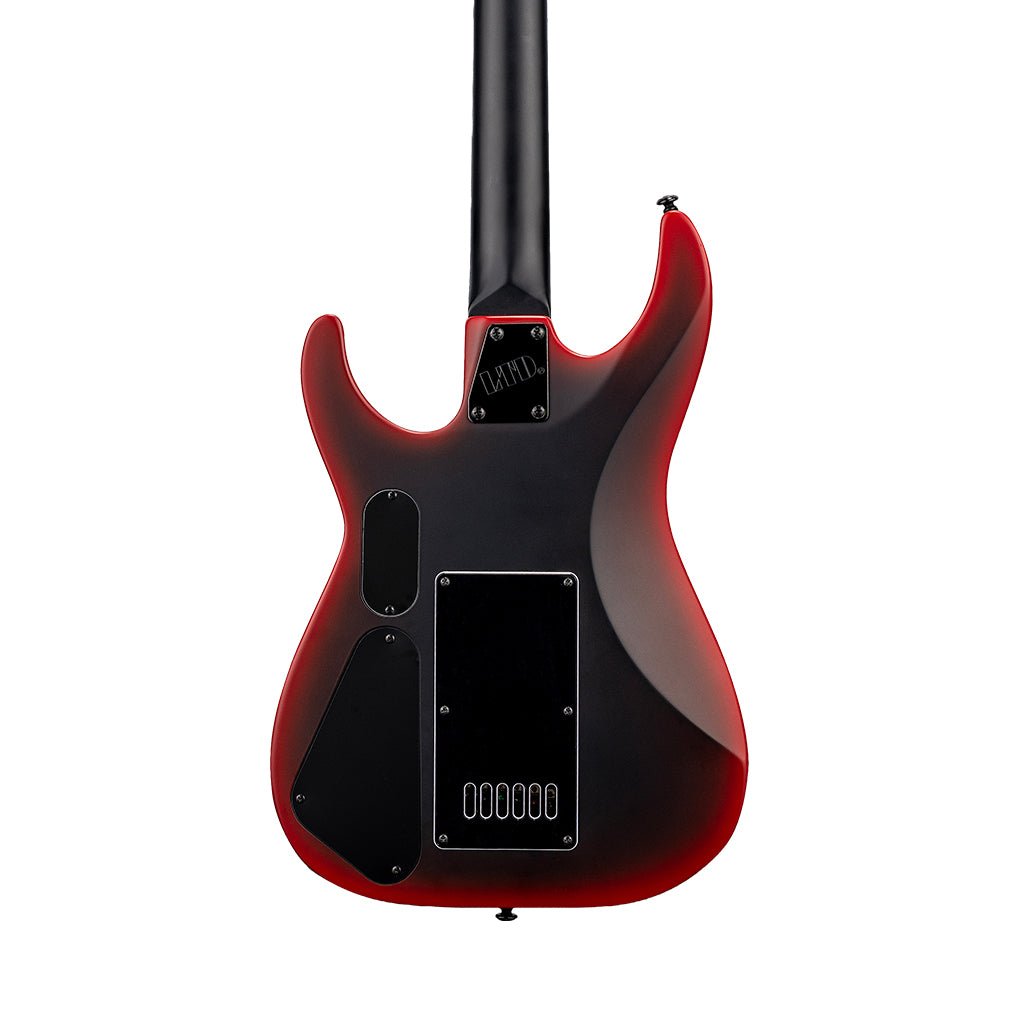 ESP LTD M Baritone Evertune Black Metal Electric Guitar - Black Red Burst Satin Electric Guitars Sky Music