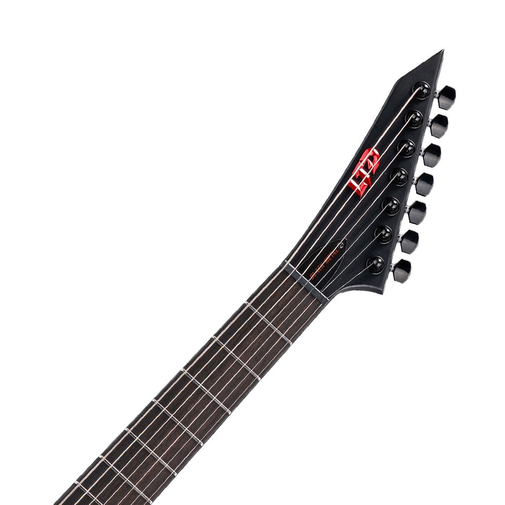 ESP LTD M7-HT Baritone Black Metal Electric Guitar - Black Red Burst Satin Electric Guitars Sky Music