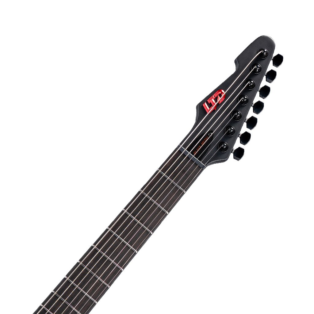 ESP LTD Pheonix 7 Black Metal Electric Guitar - Black Red Burst Satin Electric Guitars Sky Music