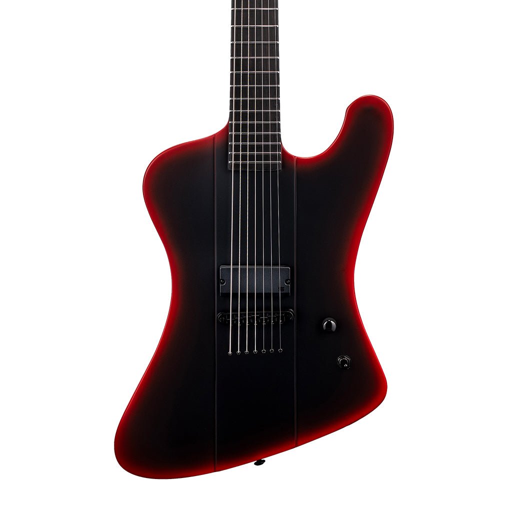 ESP LTD Pheonix 7 Black Metal Electric Guitar - Black Red Burst Satin Electric Guitars Sky Music