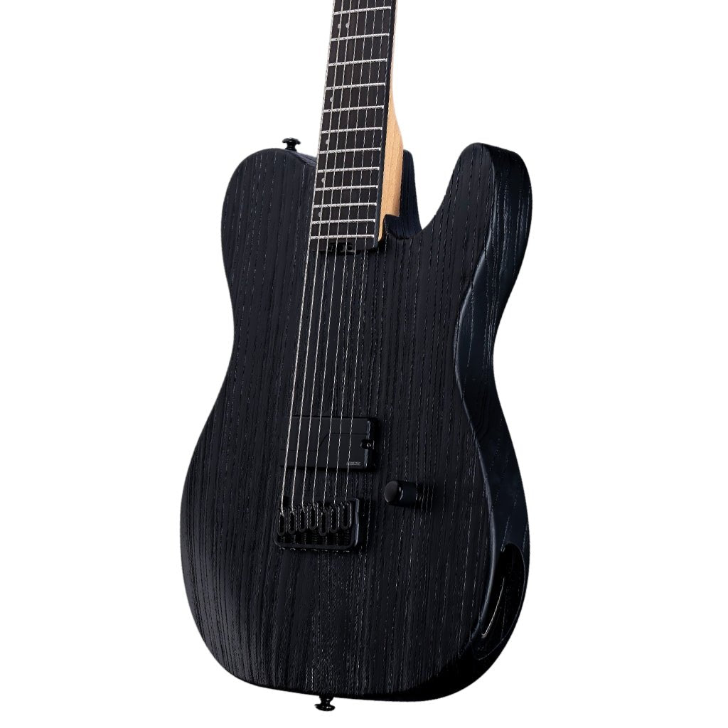 ESP LTD TE-1007 Baritone Electric Guitar - Black Blast Electric Guitars Sky Music
