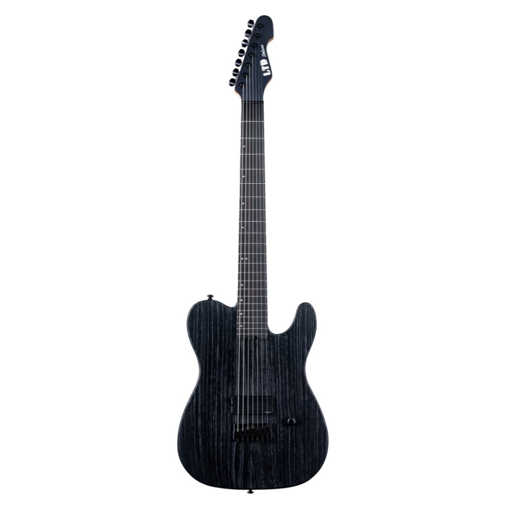 ESP LTD TE-1007 Baritone Electric Guitar - Black Blast Electric Guitars Sky Music