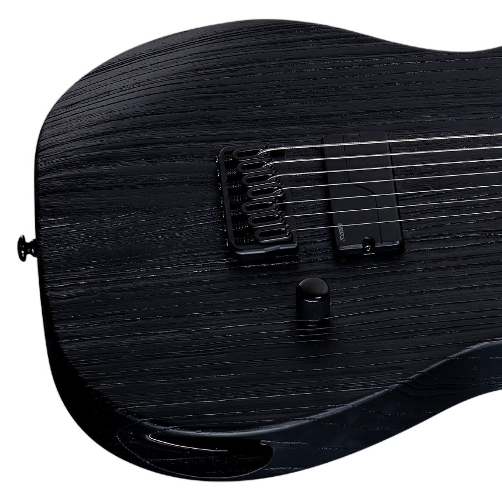 ESP LTD TE-1007 Baritone Electric Guitar - Black Blast Electric Guitars Sky Music