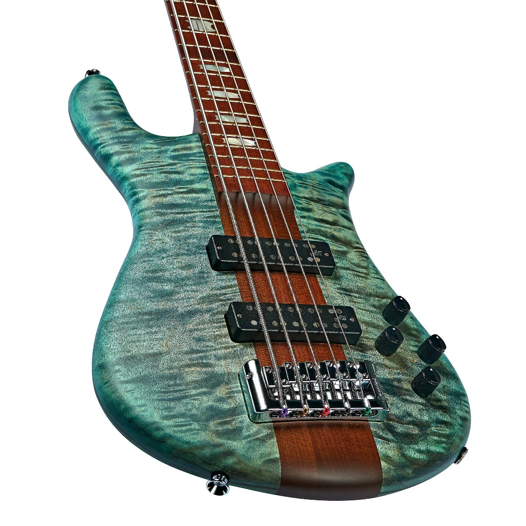 Spector - Euro 5 Roasted Bass Guitar - Turquoise Tide