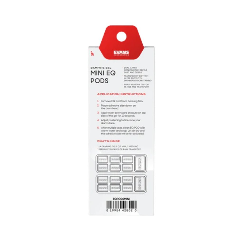 Evans EQ Pods Damper Gels - Mini, 14-pack Drum Accessories Sky Music