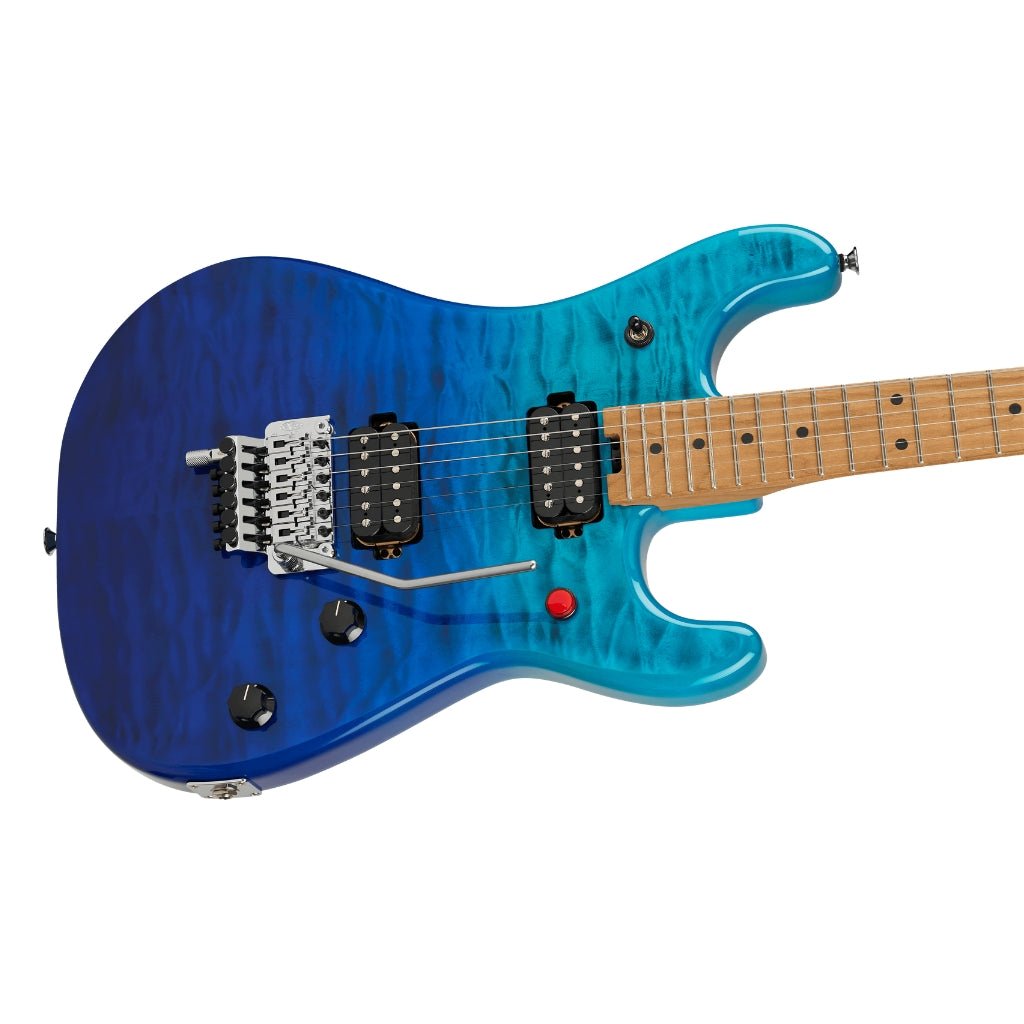 EVH 5150 Series Deluxe Quilted Maple Top Electric Guitar - Pacific Drift, Baked Maple Fingerboard Electric Guitars Sky Music