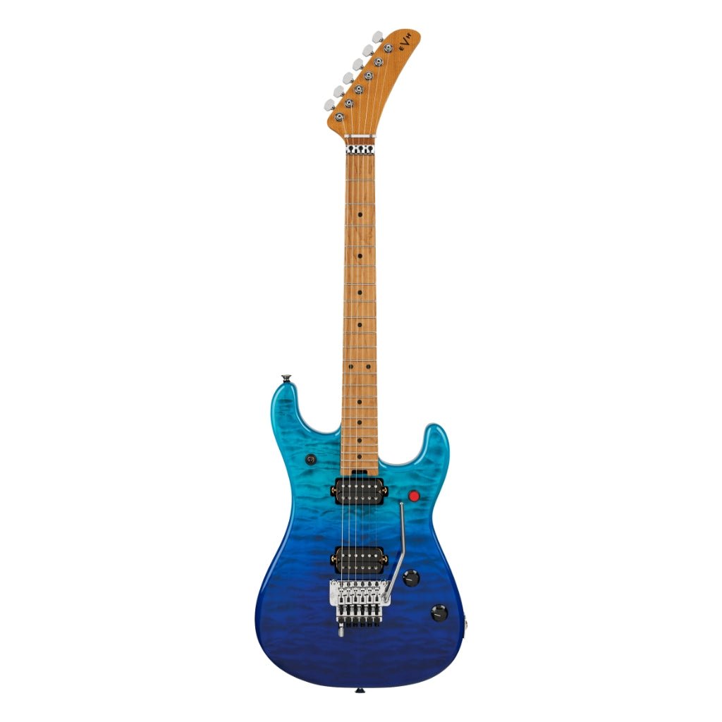 EVH 5150 Series Deluxe Quilted Maple Top Electric Guitar - Pacific Drift, Baked Maple Fingerboard Electric Guitars Sky Music